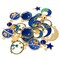 24 Pieces Assorted Gold Plated Enamel Cat Moon Star Celestial Charm Pendant DIY for Earrings Necklace Bracelet Jewelry Making and Crafting